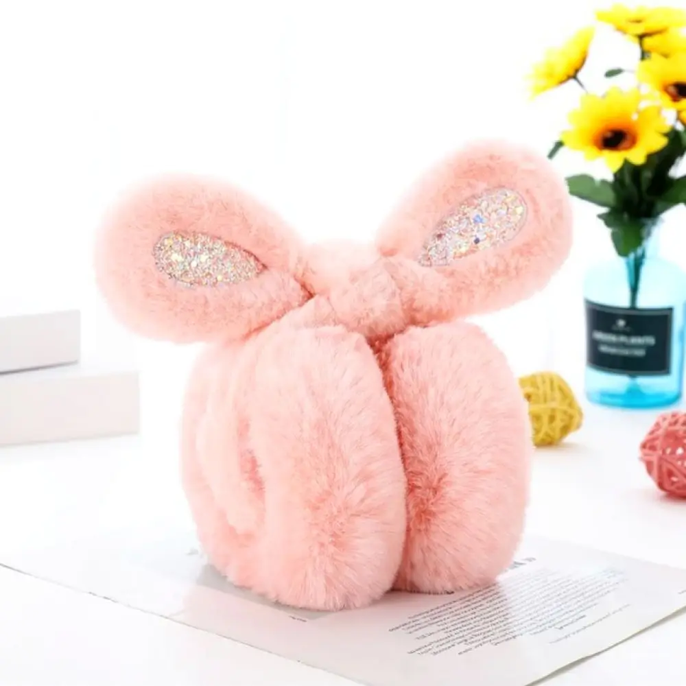 Soft Plush Earmuffs Kids Winter Ear Warmers Fluffy Fleece Ear Muffs Thickened Windproof Gear For Outdoor Cycling Cold Weather