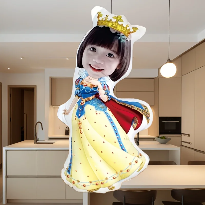 Customized Princess Plush Pillow Personalized Photo Mini Cushion Perfect for Sofa, Bedroom Decoration, Christmas, Thanksgiving