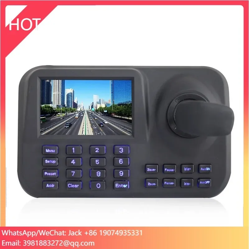 

POE PTZ Controller For Network CCTV Speed Dome IP Camera 5'' LCD Screen Indoor Use 3D Joystick Decoding And Preview Keyboard