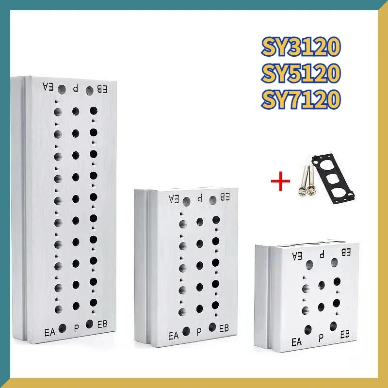 

SY3120 SY5120 SY7120 Solenoid Valves Air Exhaust Manifold SS5Y5- 2F/3F/4F/5F/6F/7F Pneumatic Base Valve Station With Gaskets