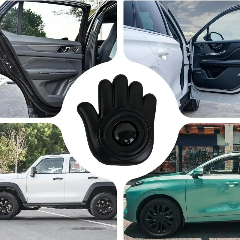 Protector anticolisión para puerta de coche, alfombrillas antiarañazos, almohadillas creativas de silicona con forma de palma, protector de borde de puerta adhesivo grueso