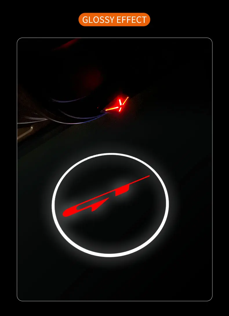 

Лампа для двери автомобиля, автомобильные аксессуары, универсальная проекция, светодиодный предупреждающий беспроводной светильник высокой четкости без провода, яркий, 2 шт.