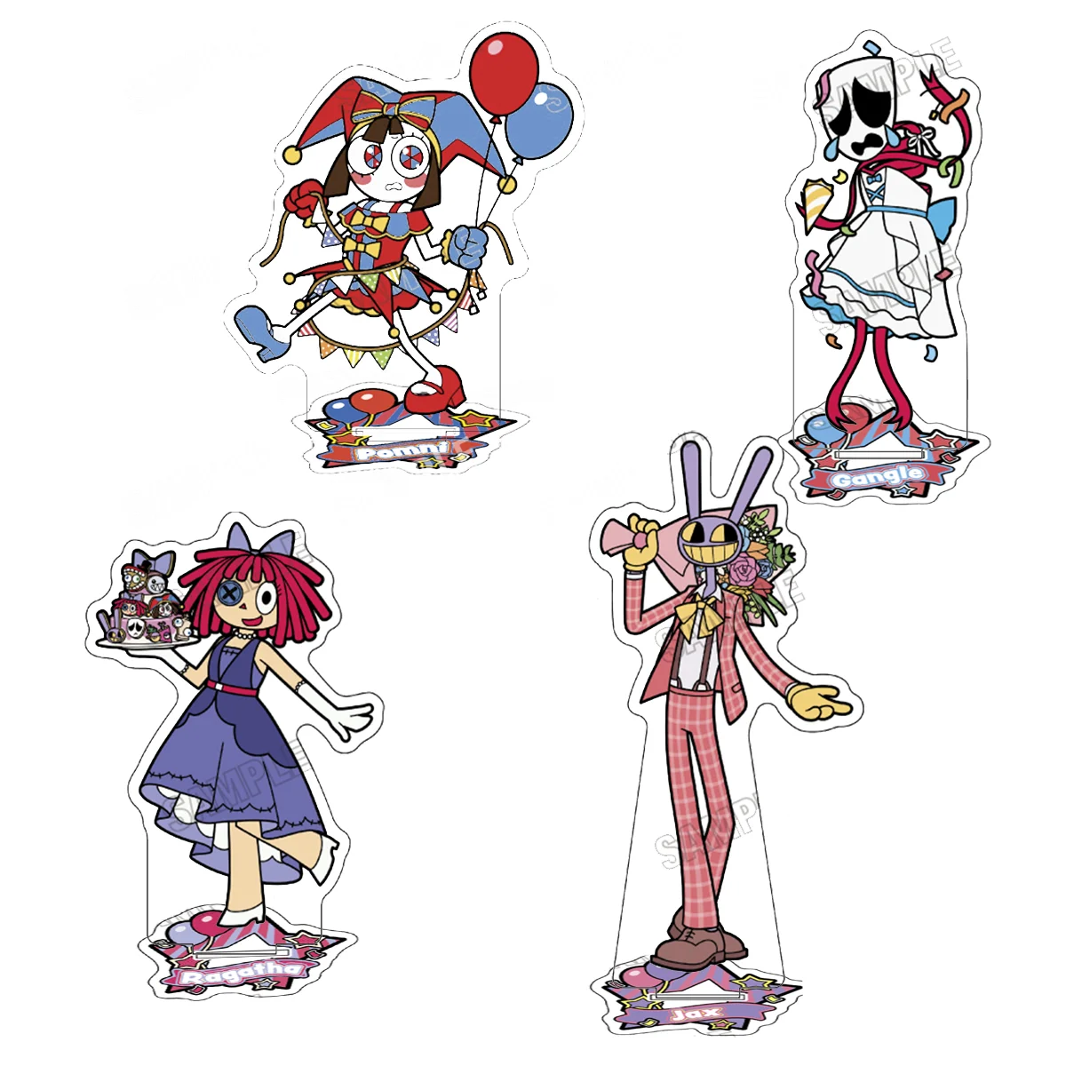 

Anime Magical Circus Theme 10cm High Transparent Acrylic Standee Fantasy Cartoon Model with Base Bag Ornament Fans Gift keychain