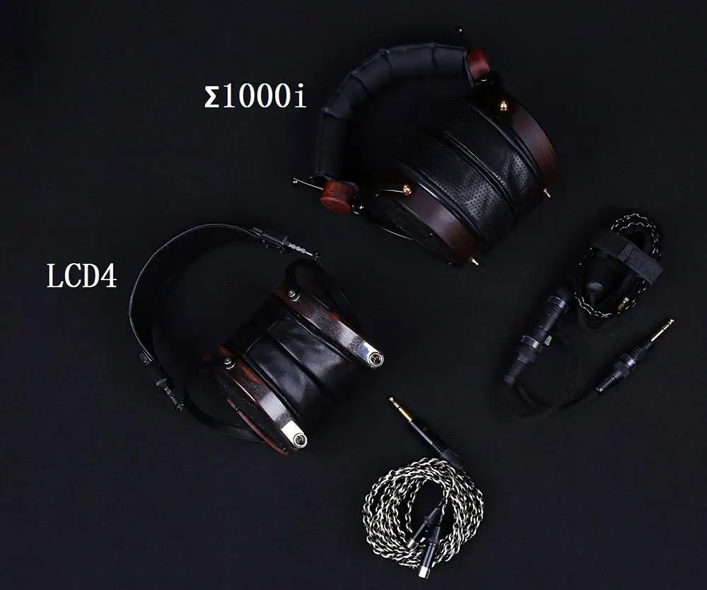 MusicMaster 108mm E1000I 60Ohms Planar personalizado madera Hifi Monitor estudio Audiophile auriculares PK Audeze LCD4 Susvara