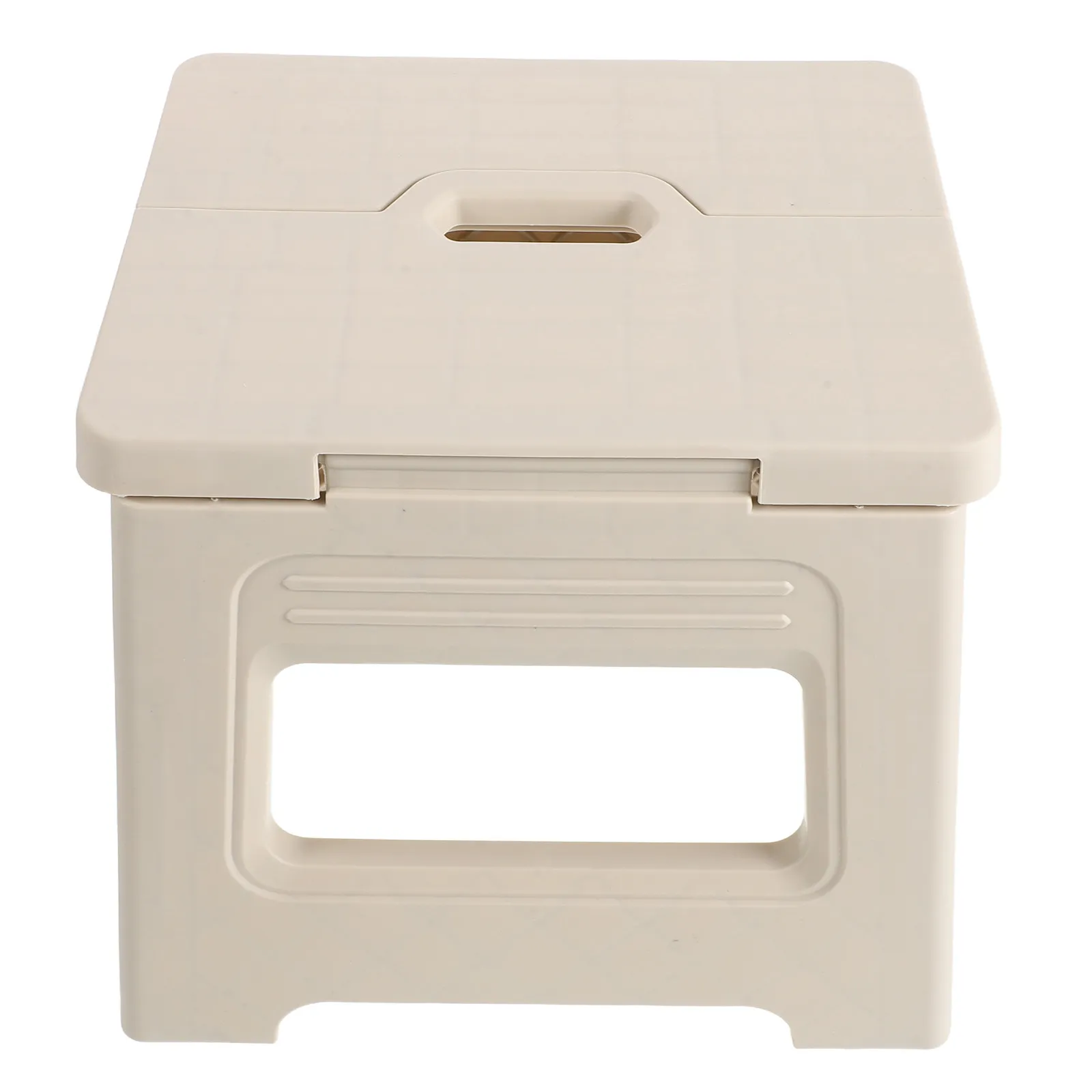 Foldable Cream White Shower Stool Plastic Compact Space Saving Anti Slip Shower Seat Leg Shaving Footrest Bathroom Footstool