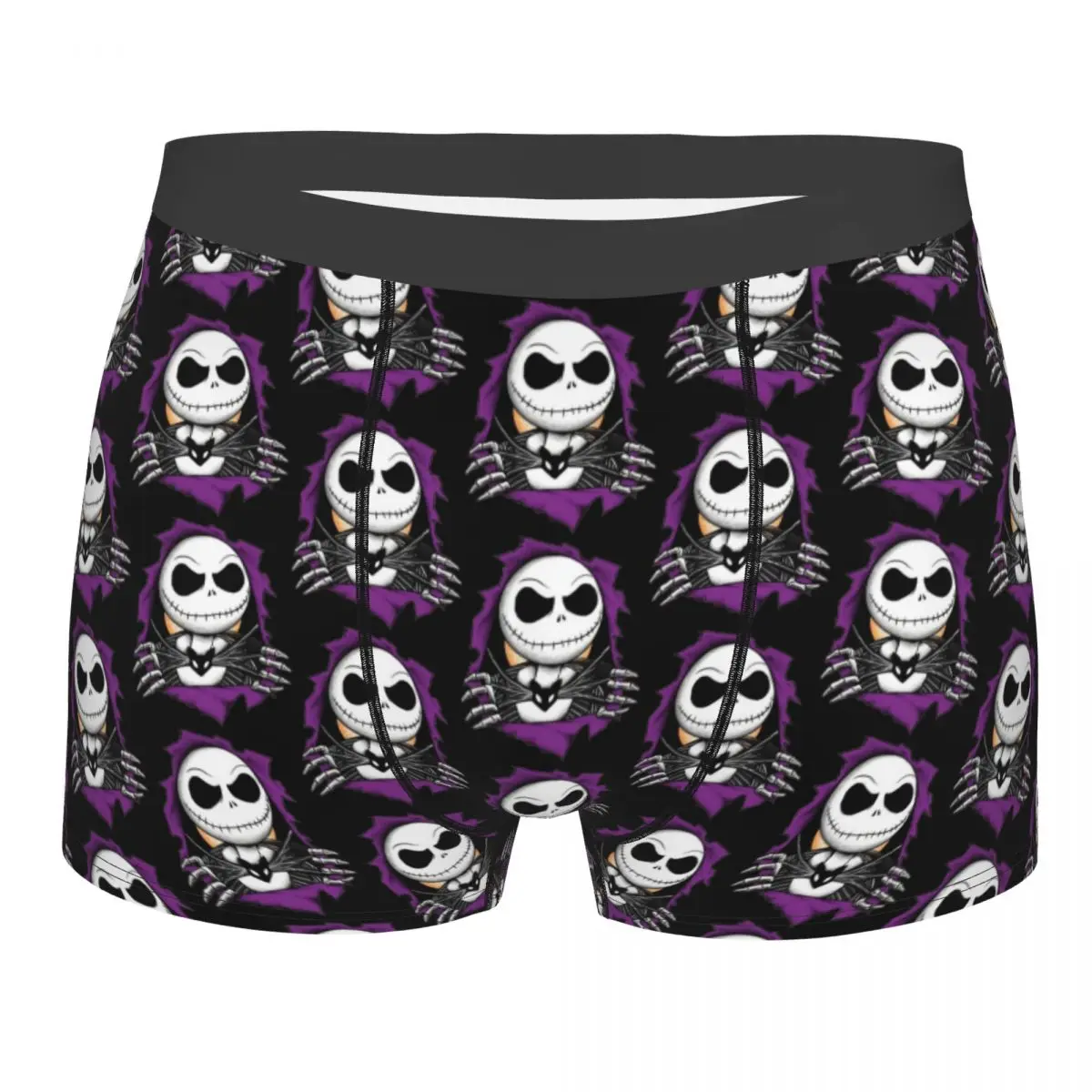 

Custom Jack Skellington Face Boxer Shorts For Men 3D Print Underwear Panties Briefs Breathable Underpants
