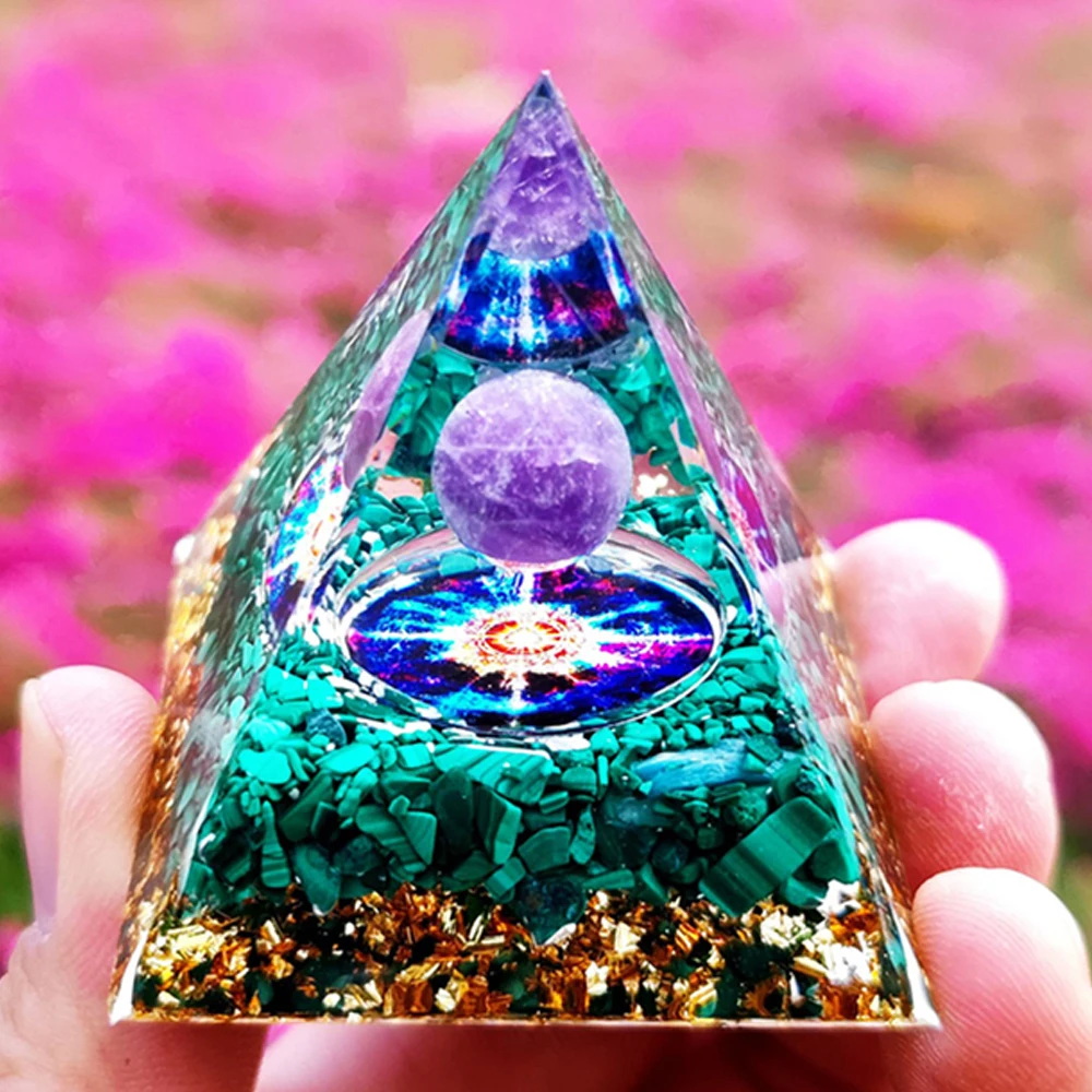 Crystalenergy For Crystal Meditation Generator Energy Stone Chakr Amethyst Healing Protection Orgonite Natural Pyramide Orgonite