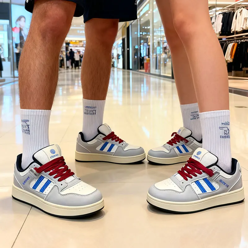 

Casual Versatile Thick Bottomed Bread Loafers Men's Wine Red Retro Spring New Style Cross Buckle Low Top Rubber Bottom Shoes