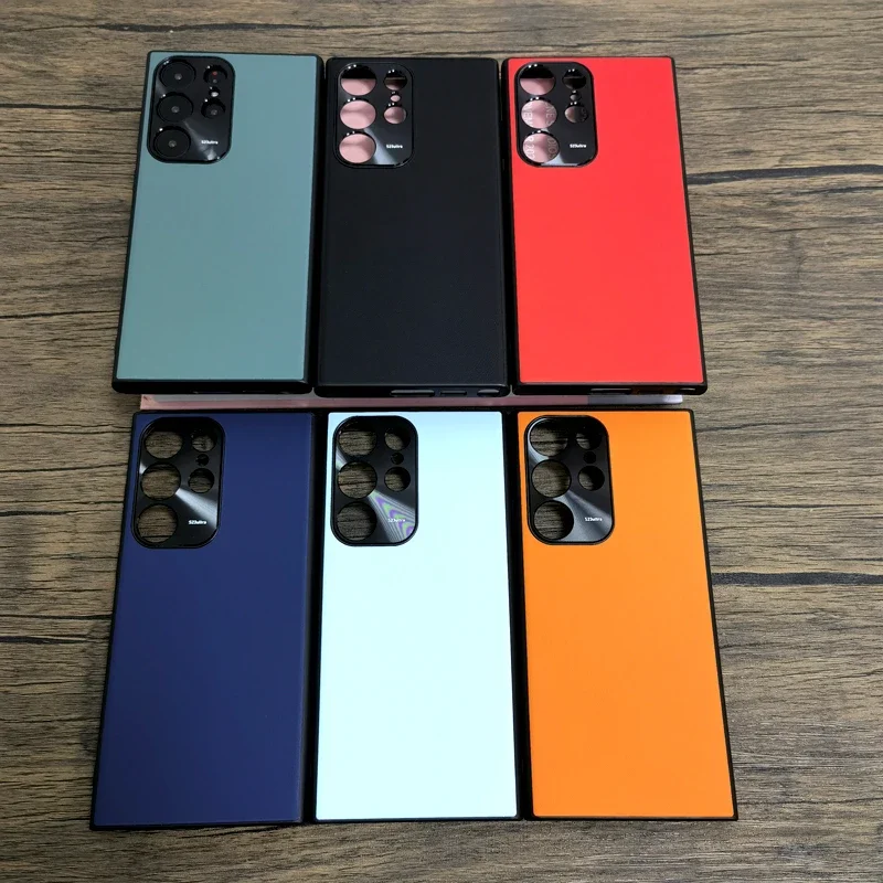 Luxury Matte Leather Case For Samsung Galaxy S24 S23 S22 Ultra Plus A55 A53 A52 A54 5g S 24 23 A 55 Camera Full Protective Cover image 6