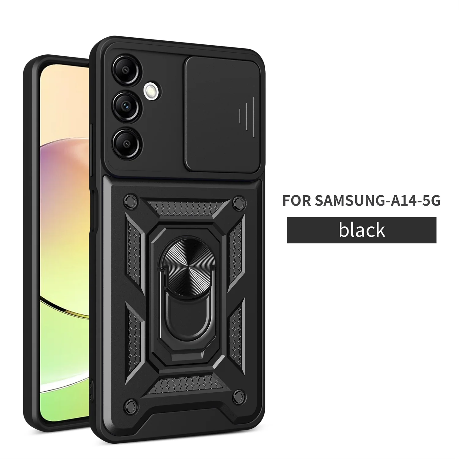 Armor Protective CoveGalaxy A14 5g r Slide Camera Lens Case für Samsung Galaxy A14 5G Military Grade Bumpers