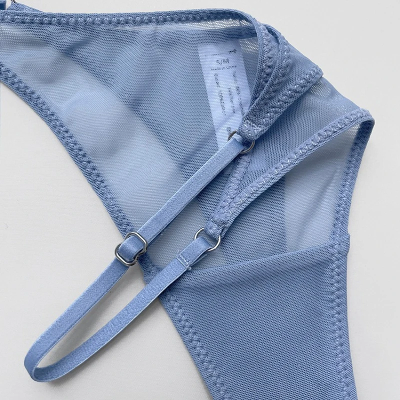 ملابس داخلية نسائية رياضية للياقة البدنية رفيعة للغاية وشاش شفاف وشفاف ملابس داخلية مثيرة على شكل حرف G #3