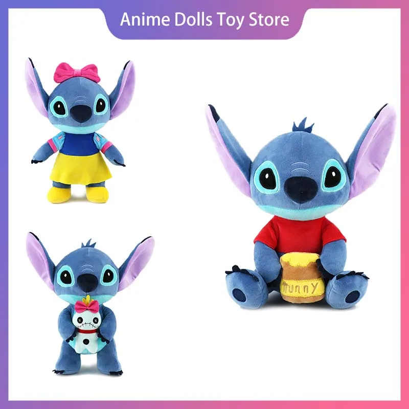 

Stitch Plush Doll Disney Anime Kawii Plush Toy Cartoon Cute Soft Peluche Home Pillow Room Decoration Collection Festival Gift