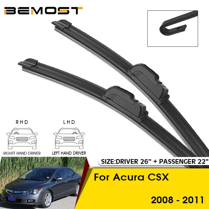 Car Wiper Blades For Acura CSX 2008-2011 Windshield Windscreen Front Window Blades 26