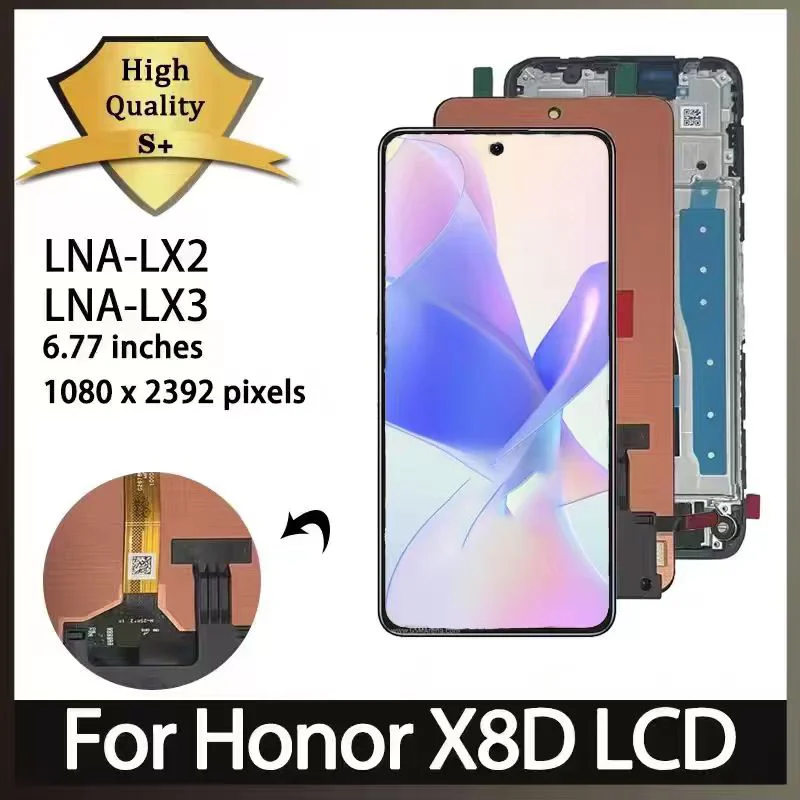x8d-lna-lx2-lna-lx3-display-screen-with-frame-for-honor-x8d-display-touch-screen-digitizer-panel-assembly