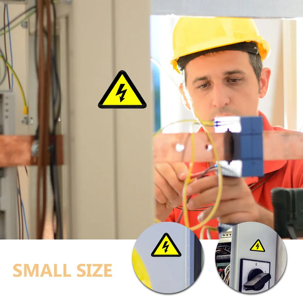 

30pcs Electric Shock Warning Sticker Durable Adhesive Safety Decal For Industrial Equipment High Voltage Signs Electrical Panel