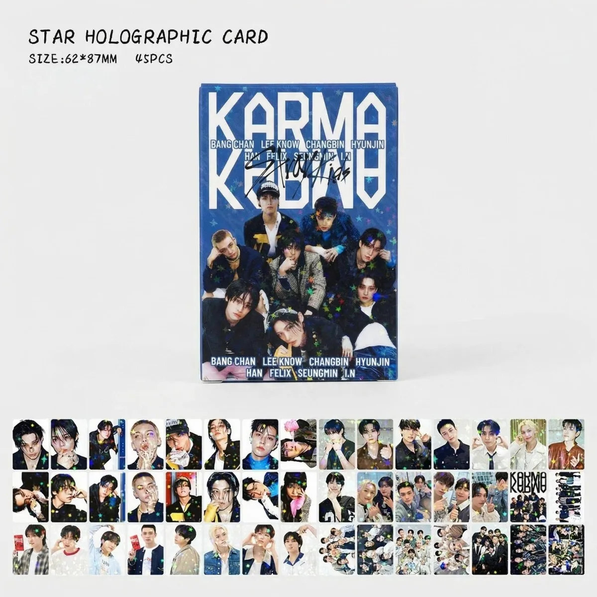 

Stray Kids Card Set Printed Photo Cards For Kpop SKZ Fans Decorative Cards Desk Stationery Office Supplies Card Collection Gifts