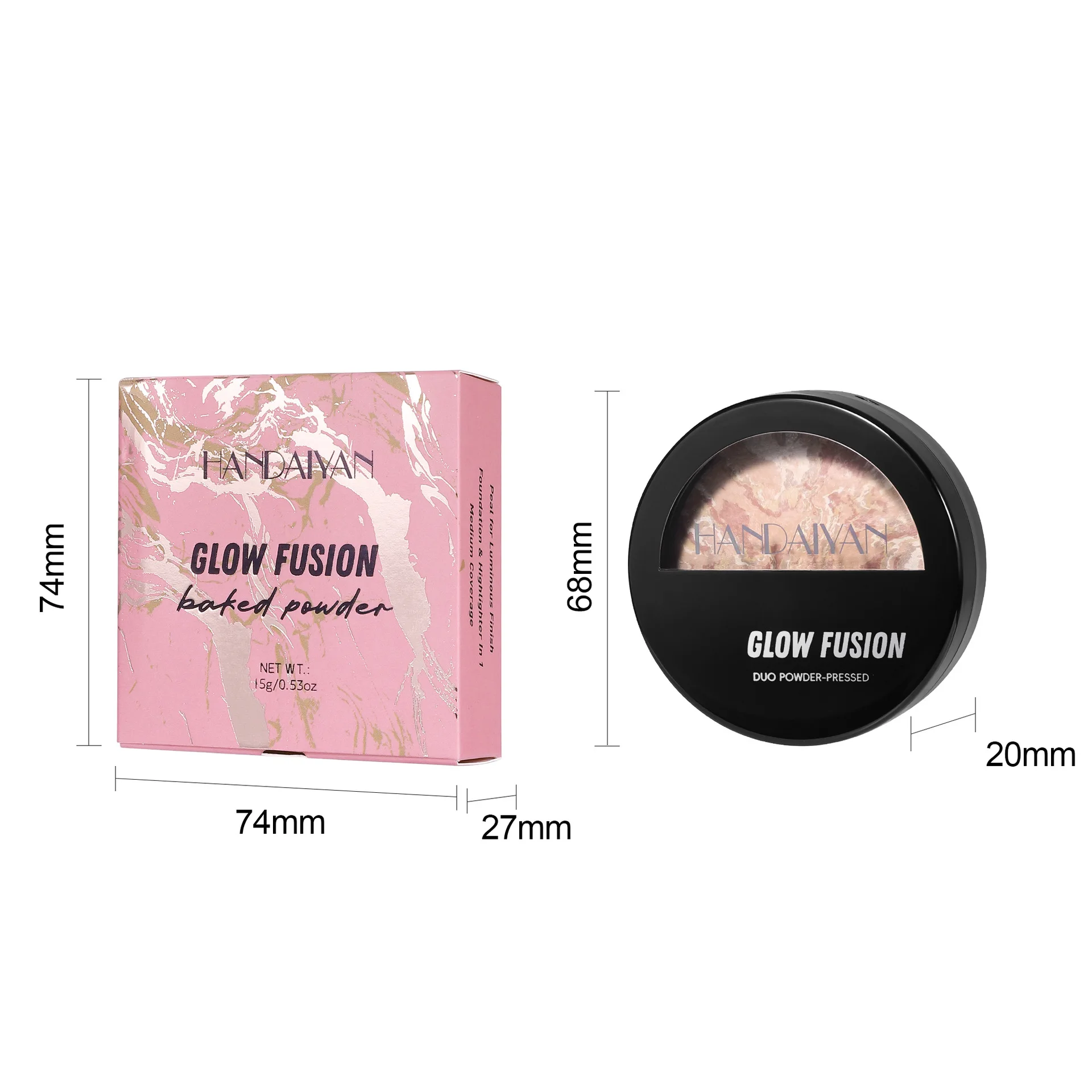 Bronzer Marble Powder Setting & Oil Control Delikatny korektor Makijaż Niewidoczne pory Długotrwały makijaż twarzy