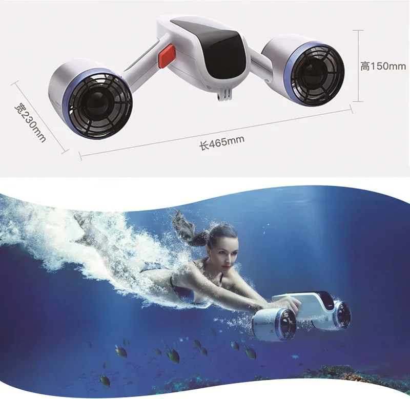 520W new double barrel diving thruster underwater booster