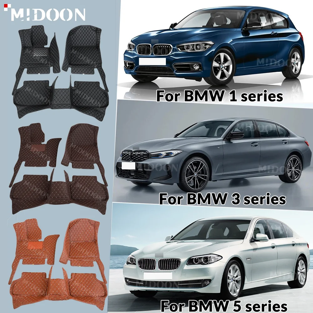 

For BMW 1 series F20 E81 E87 3 series G20 E93 5 Series E60 F10 G30 G60 Custom Car Floor Mat Auto Interior Accessories