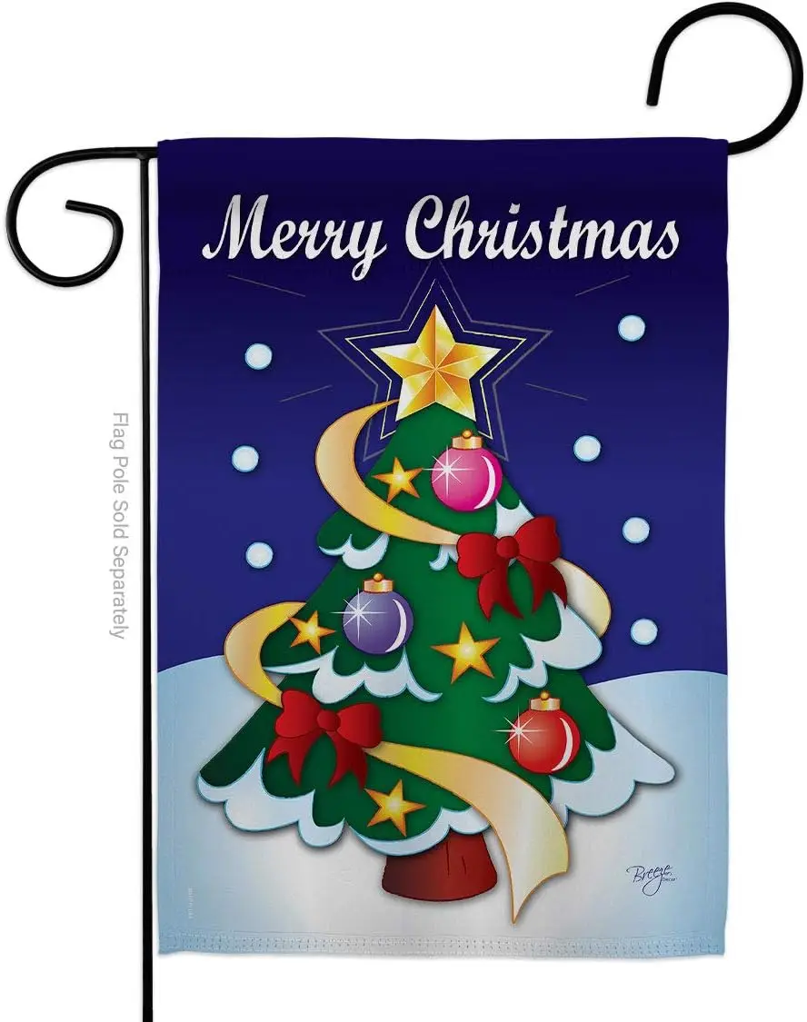 Breeze Decor - Felíz Navidad Winter - Seasonal Christmas Impressions Decorative Vertical Garden Flag  Printed In USA