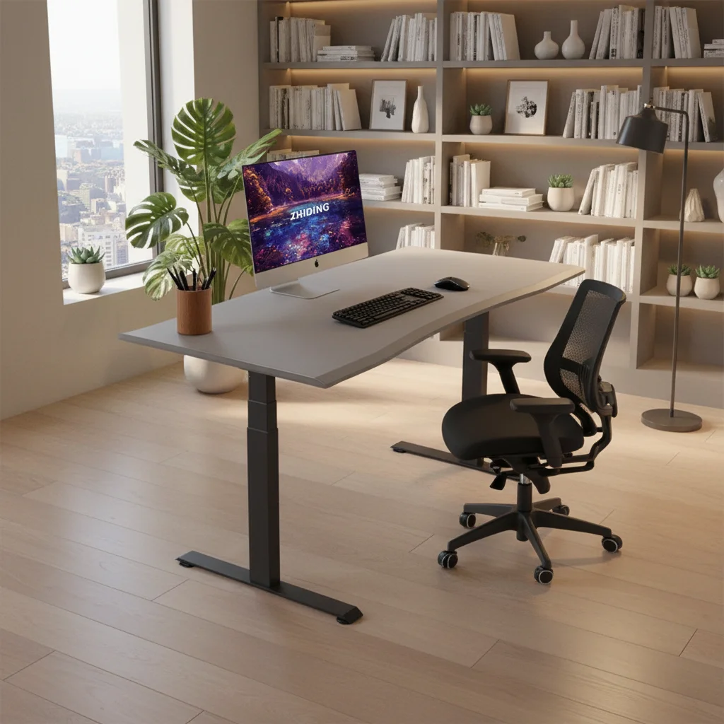 Custom Modern Sit and Stand Metal Electric Extendable Height-Adjustable Desk Frame Standing Workstation for Office