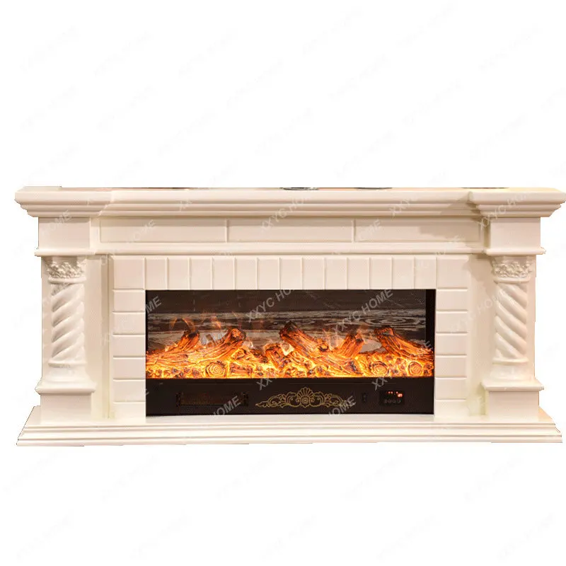 1.5/1.8 M Fireplace Decorative Cabinet Background Wall TV Cabinet Fireplace Rack Electric Fireplace Core Decorative Heater