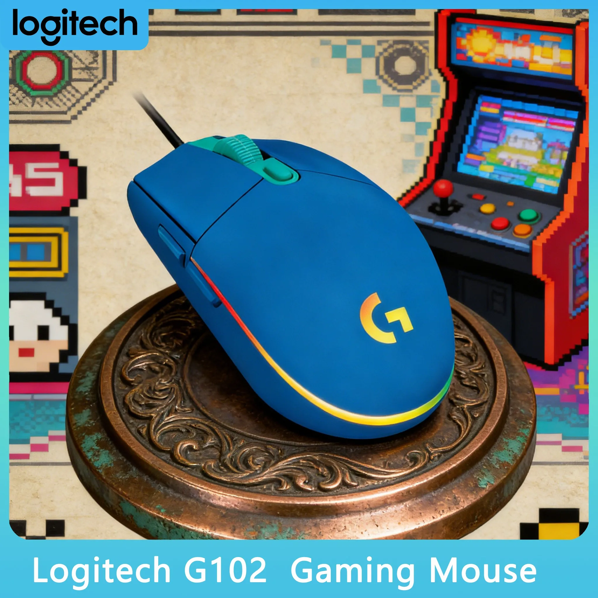 

Мышь Logitech G102 LIGHTSYNC RGB с проводным подключением, 16,8 млн цветов, синхронизация с играми