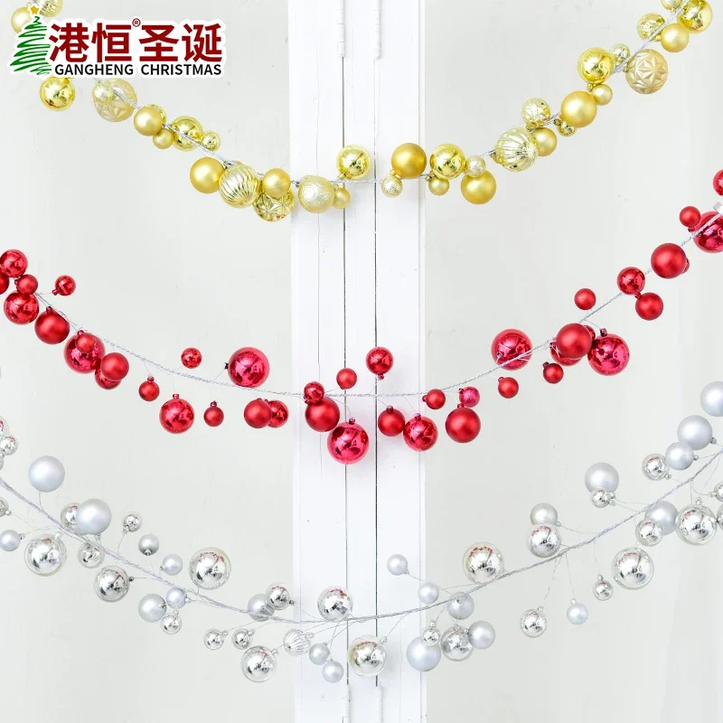 

Christmas tree decorations gold and Silver Red Christmas balls string Christmas tree decorations mall ceiling decorations