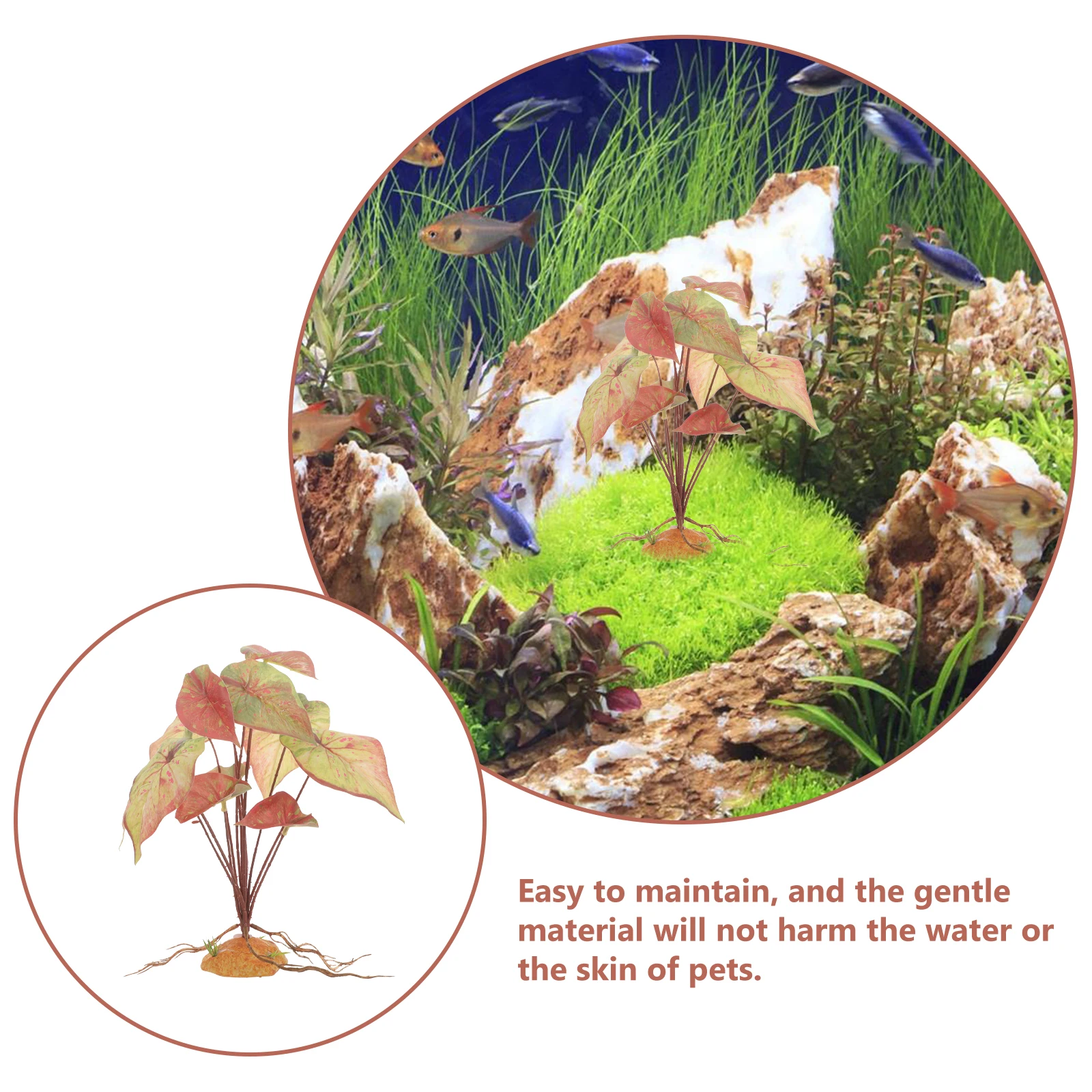 

Simulated Green Plants for Fish Tank Fake Aquarium Decorative Plant Supplies Reptile Cage Accessories Artificial Plants