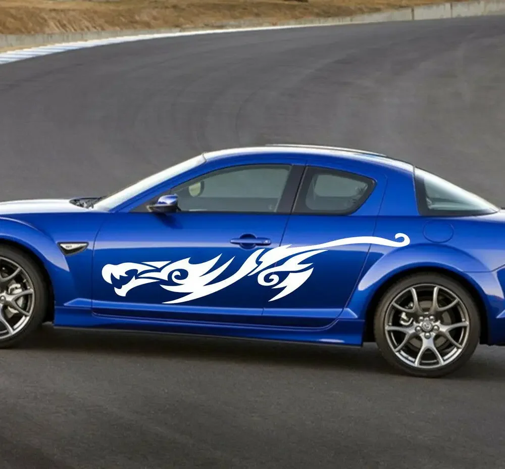 

Автомобильная наклейка Tribal Dragon Flame 75 дюймов для RX-8 RX8 CX-4 виниловая наклейка на дверь ZC956