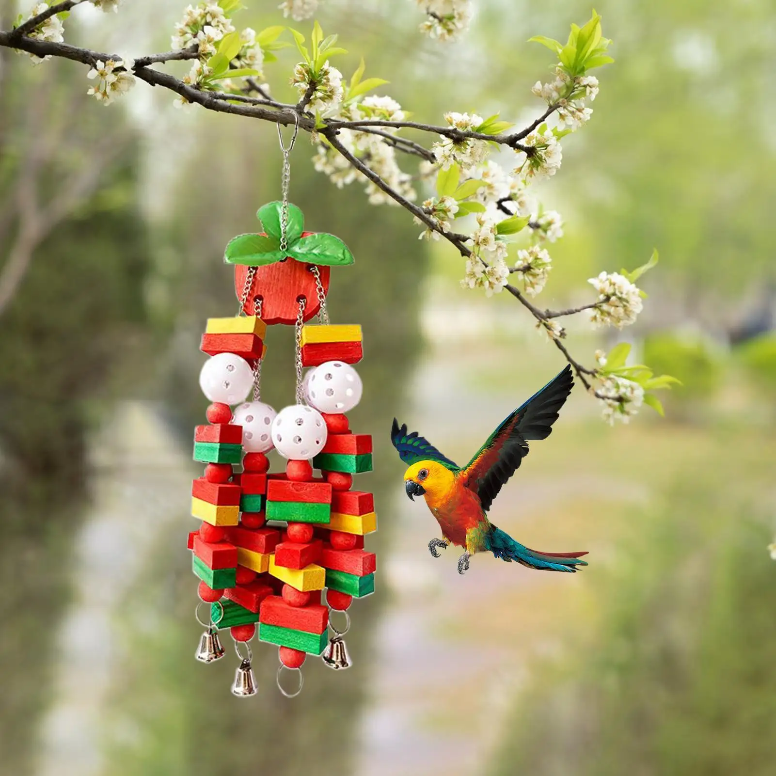 Bird Foraging Toys Bird Cage Toys Chewing Games Pet Supplies Parakeet Cage Accessories For Beak Grinding Climbing Indoor Outdoor