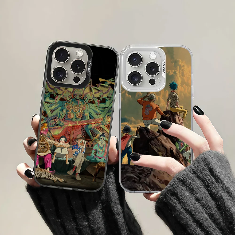 Band G-Gorillaz The Mountain Handyhülle für iPhone 12 11 13 14 15 16 17 Max Pro Plus Mini Schutzhülle IMD Farbabdeckung