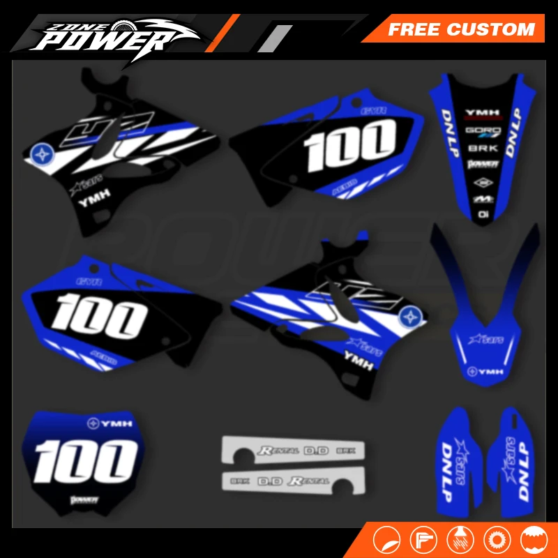 

Powerzone For Yamaha YZ125 YZ250 YZ 125 YZ 250 2002-2010 2011 2012 2013 2014 Graphics Decals Stickers Motorcycle Background