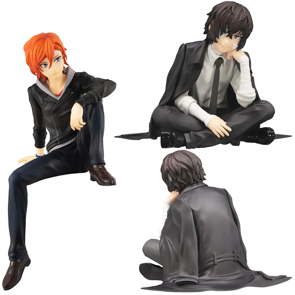 

Japan Anime Dazai Osamu Figurine Nakahara Chuuya sitting pose Action Figures PVC Model Collection Peripheral Toys Birthday Gifts