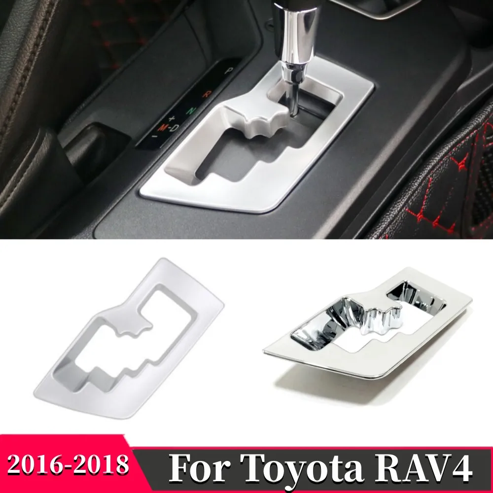 

For Toyota RAV4 RAV 4 2016 2017 2018 Accessories ABS Plastic Chrome Color Car Gear Shift Panel Decorator Cover Left Hand Drive