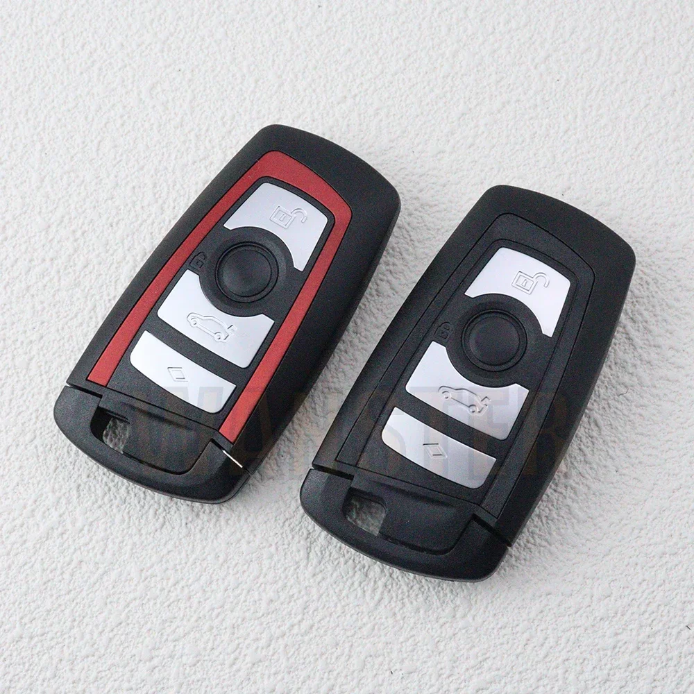 3 4 Bottons Car Smart Key Fob Case Shell Replacement for BMW F 3 5 7 Series X3 X5 F10 F20 F30 F40 E90 E92 E93 CAS4 FEM EWS5 Blue