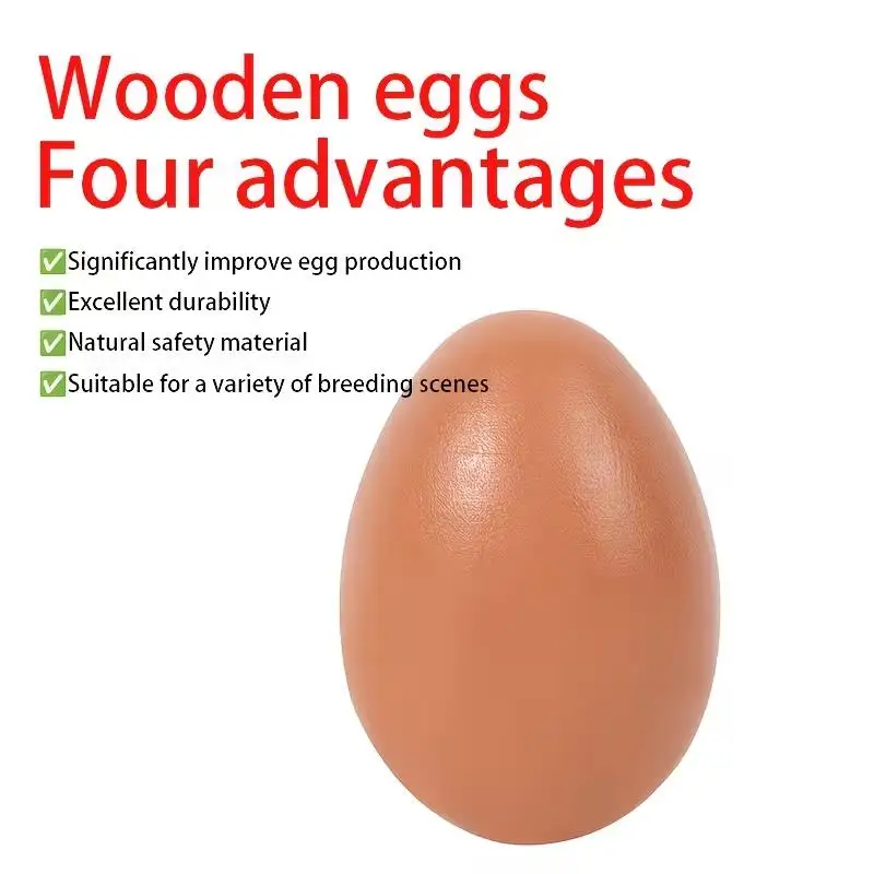 3pcs Wooden Fake Eggs for Hens – Heavy, Durable Nesting to Establish Fixed Laying Area, Coop