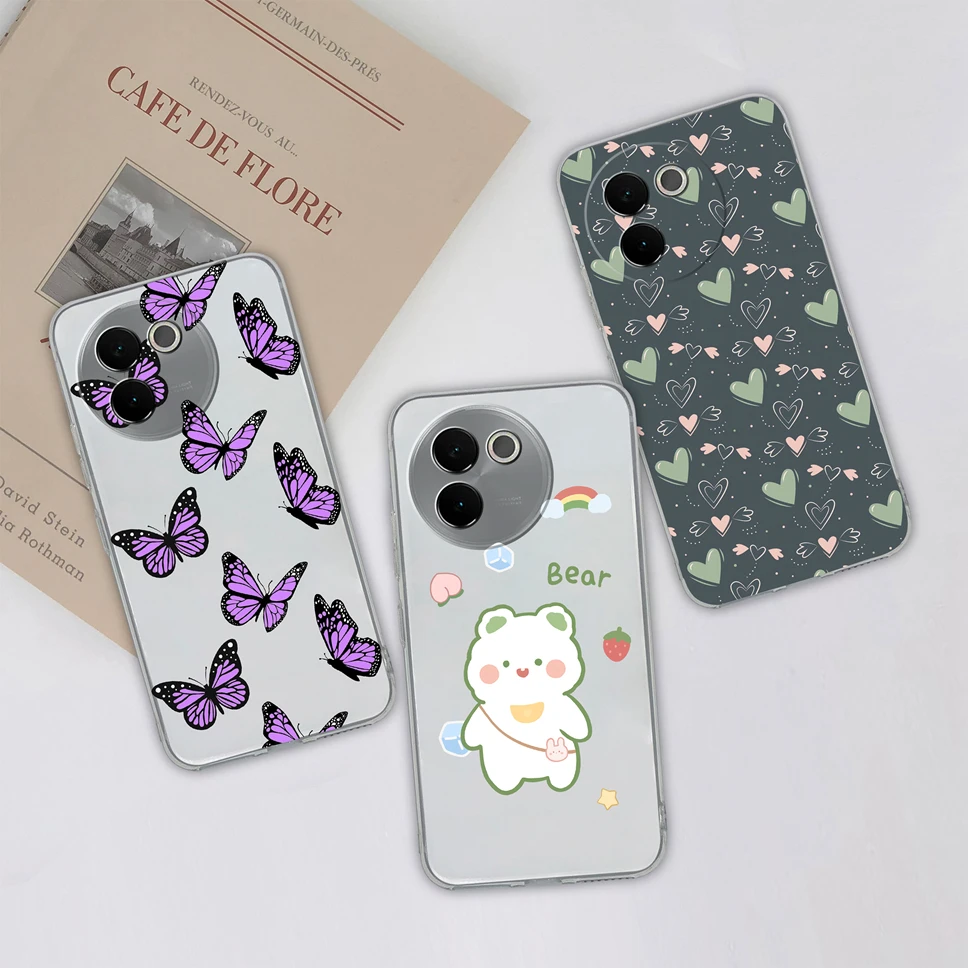For Vivo V30E 5G Phone Cases Fashion Aesthetic Style Back Covers Clear Soft Slim TPU Silicone Shockproof For Vivo V30 E Fundas