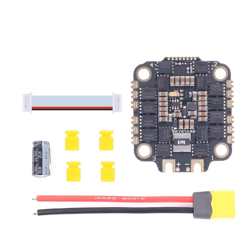 Skystars BL32-45A 60A 4IN1 3-6S ESC BLheli32 DShot1200 4-in-1 ESC support 128K Dshot600 Multishot for FPV RC Racing Drone