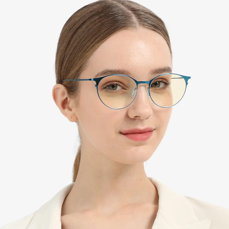 FONEX Anti Blue Light Blocking Glasses Women Brand Designer 2020 New Vintage Round Antiblue Rays Computer Eyeglasses Men FAB016