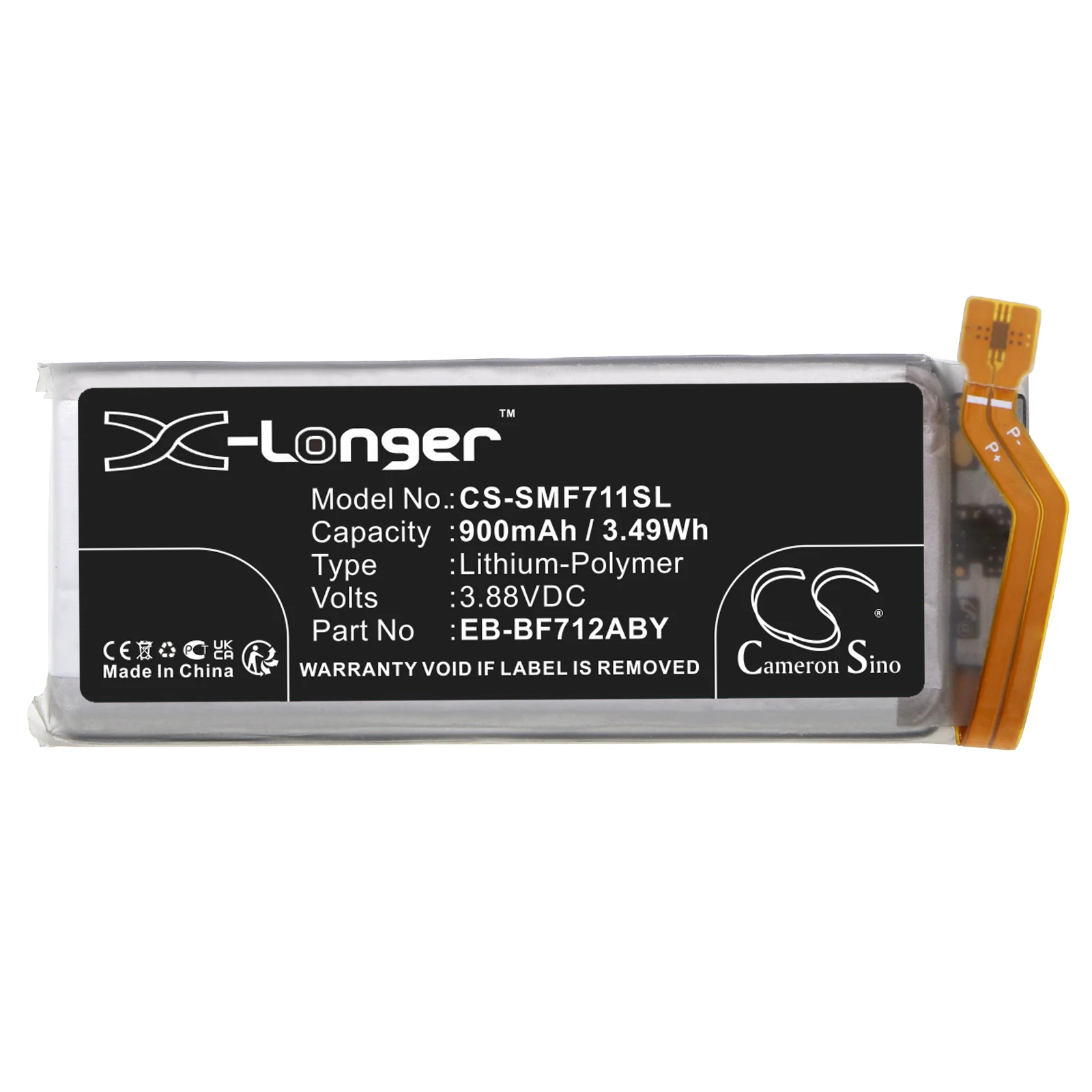 טלפון נייד סוללה עבור 900mah li-פולימר 3.88v 3.49wh עבור גלקסיה Samsung z לאפ 3 SM-F711B EB-BF712ABY GH82-26271A SM-F711T