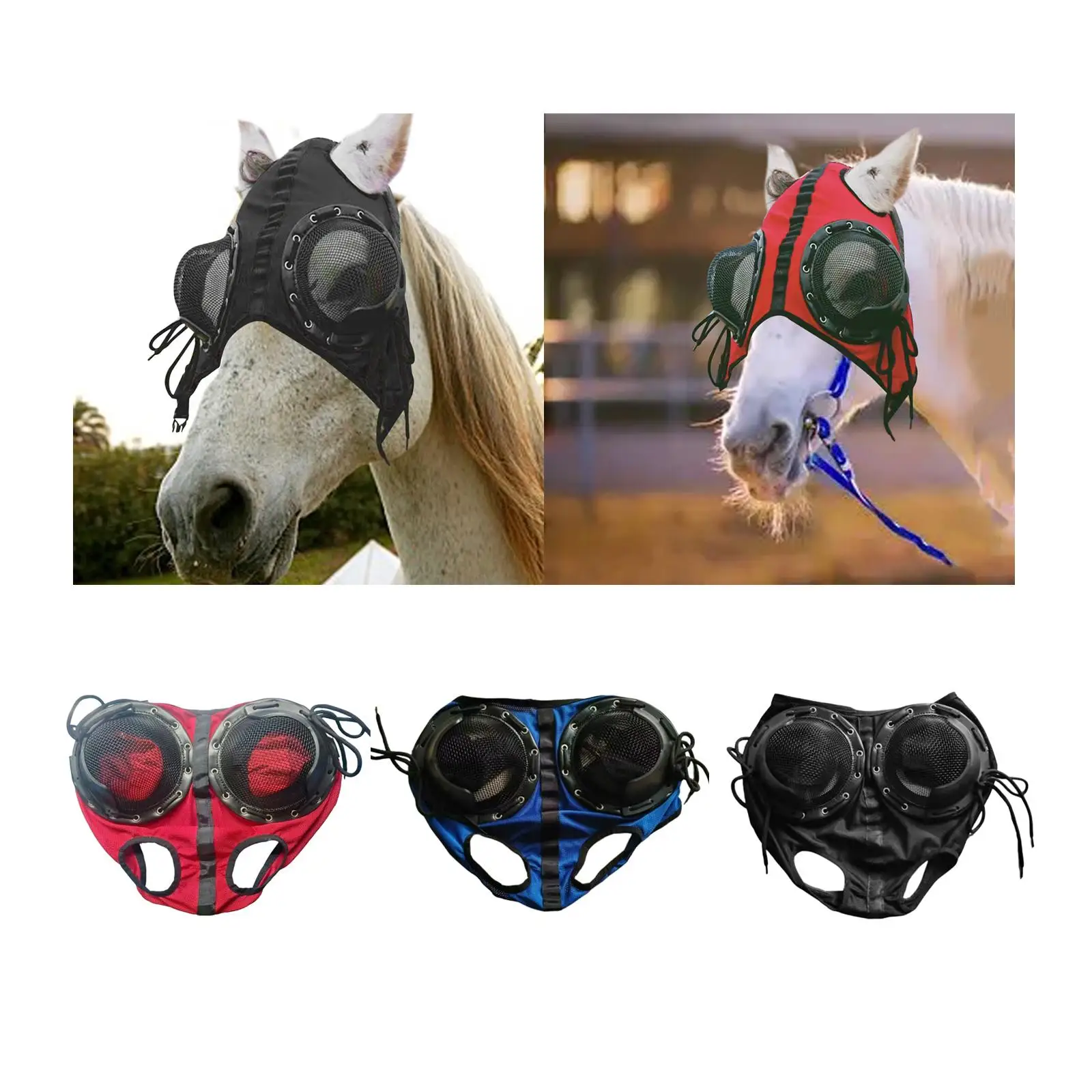 

Horse Riding Glasses Professional Reduce Visual Interference Horse Eye Cover