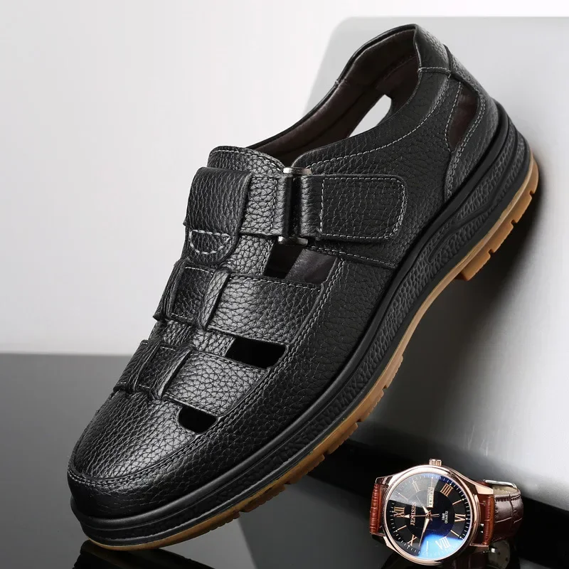 

Modish Oem Customized Footwear Sandales Hommes Men's Summ Men's Cow Leather Sandals Made in Italy Men's Sandals Lather