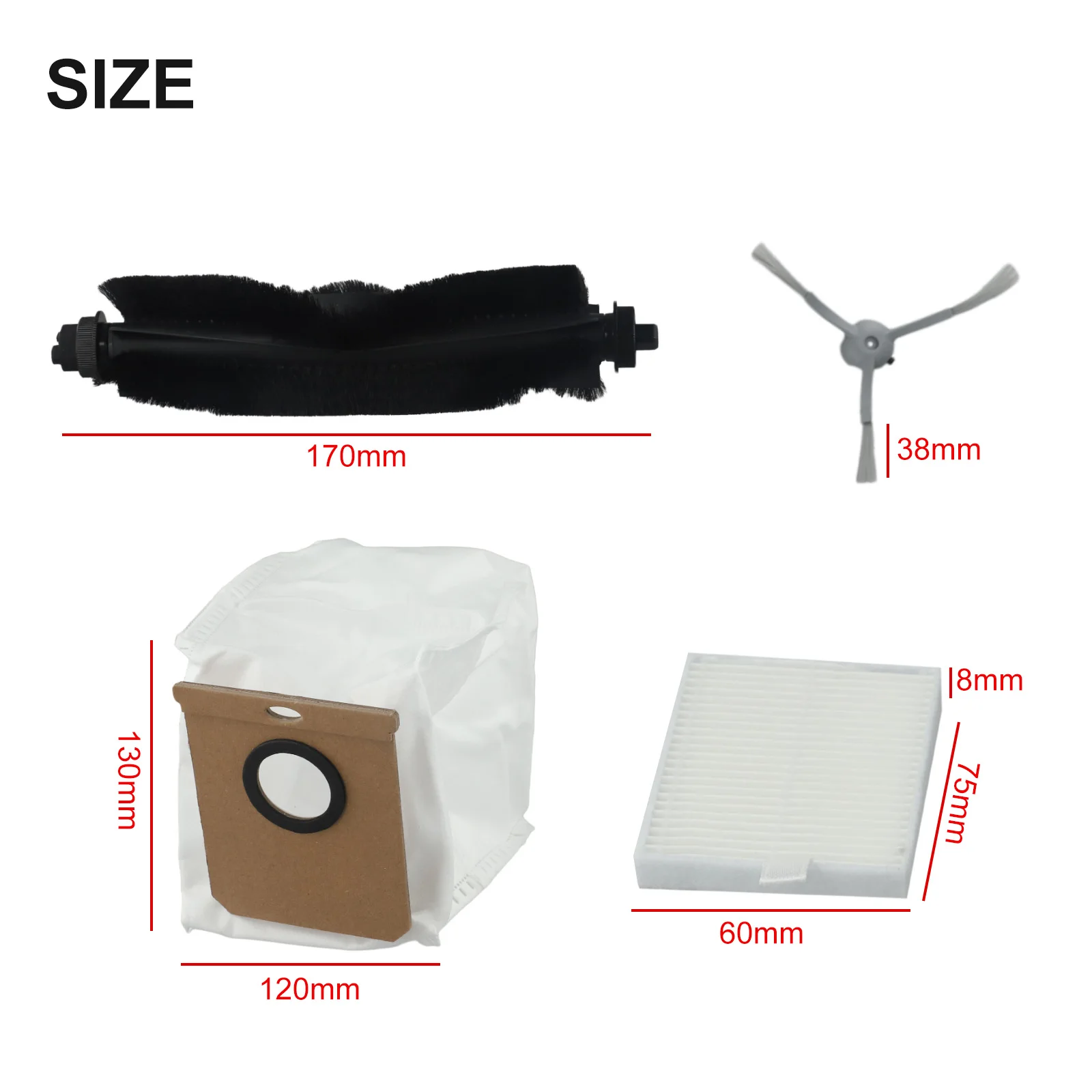 

Main Roller Side Brush Filter Dust Bag Replacement For Clean L50 SES L60 Sweeping Roboat Vacuum Cleaner Accessories Spare