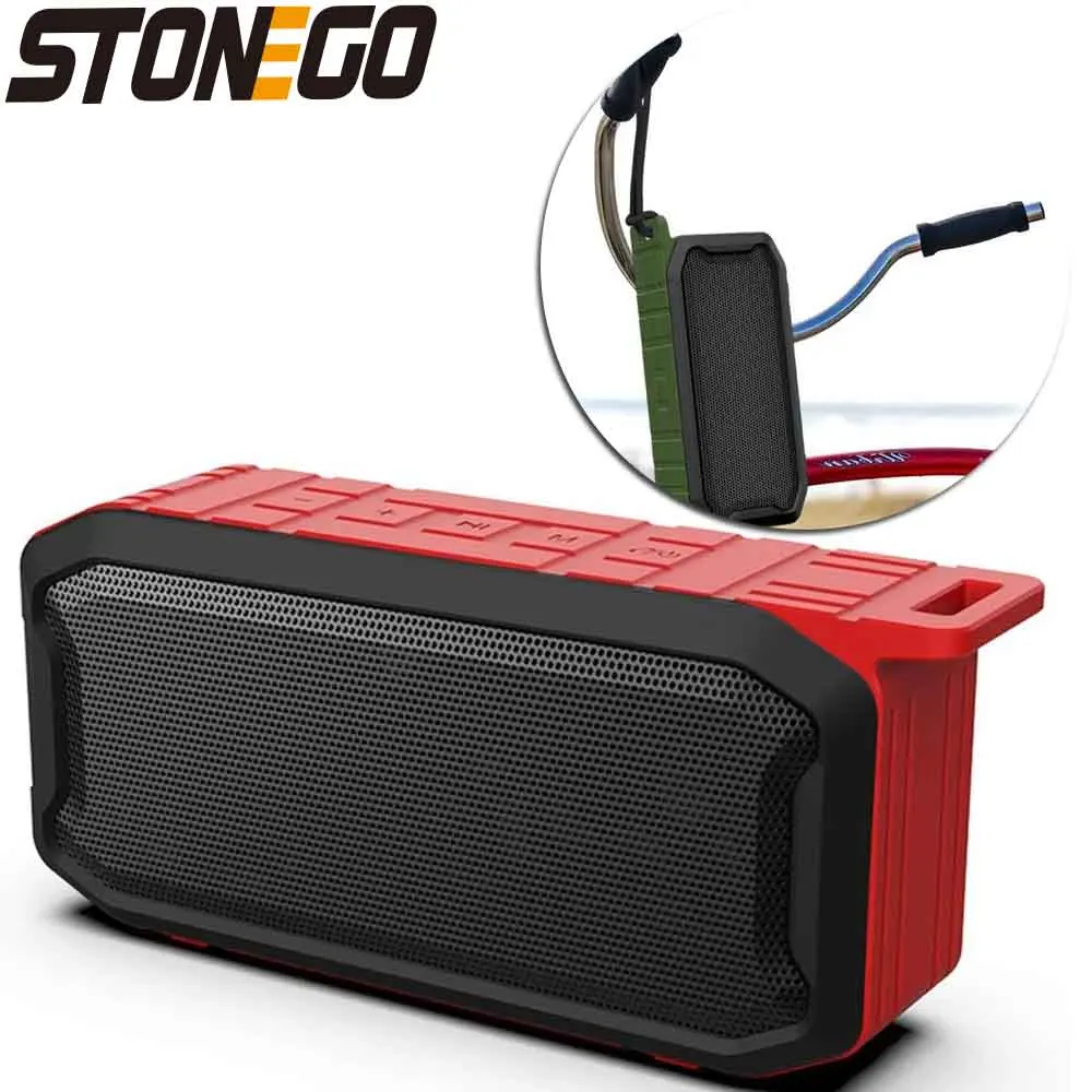 Portable Waterproof Bluetooth Speaker, Powerful Bass, USB Music Player, AUX TF Support for Camping, Beach, Parties