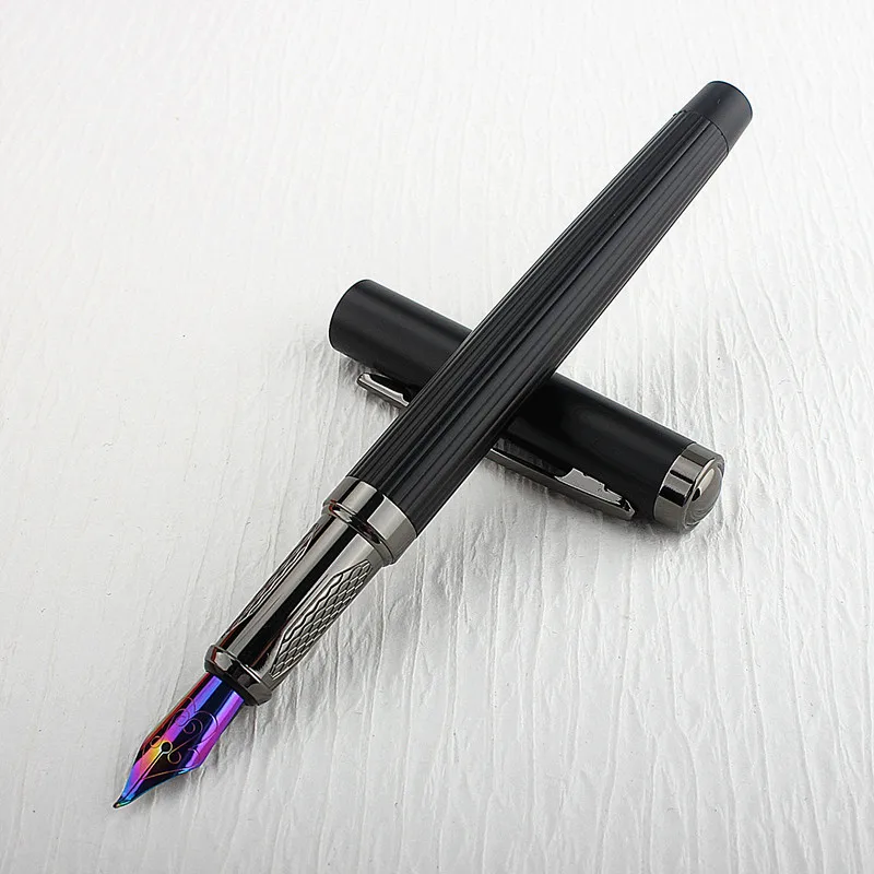 Luxury 500 Black Forest Fountain Pen Extremely Dark Titanium Black Business Office School Supplies Ink Pens