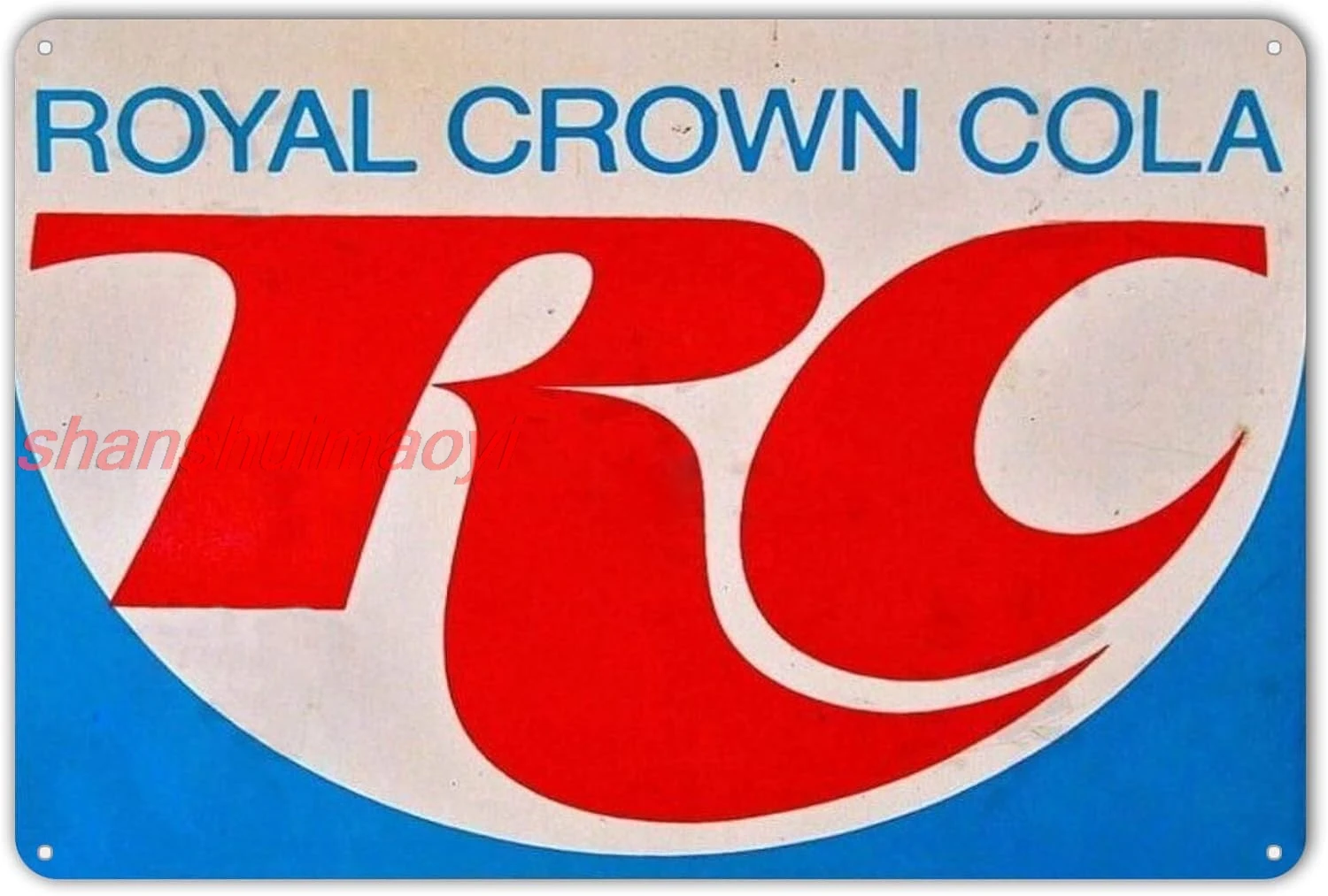 Metal Tin Sign Royal Crown RC Cola Logo Soda Pop Ad Vintage Style Retro Wall Decor Bar 8 x 12 inches