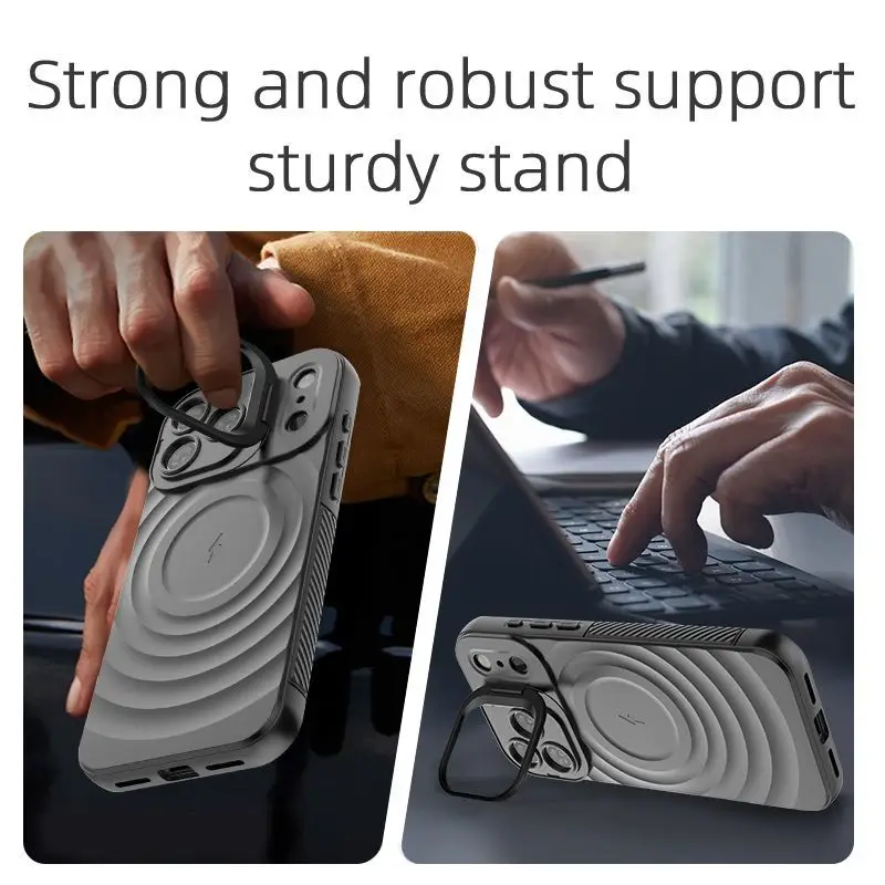 Applicable iphone 17 16 pro case Phone 15 Magnetic Wave Protective