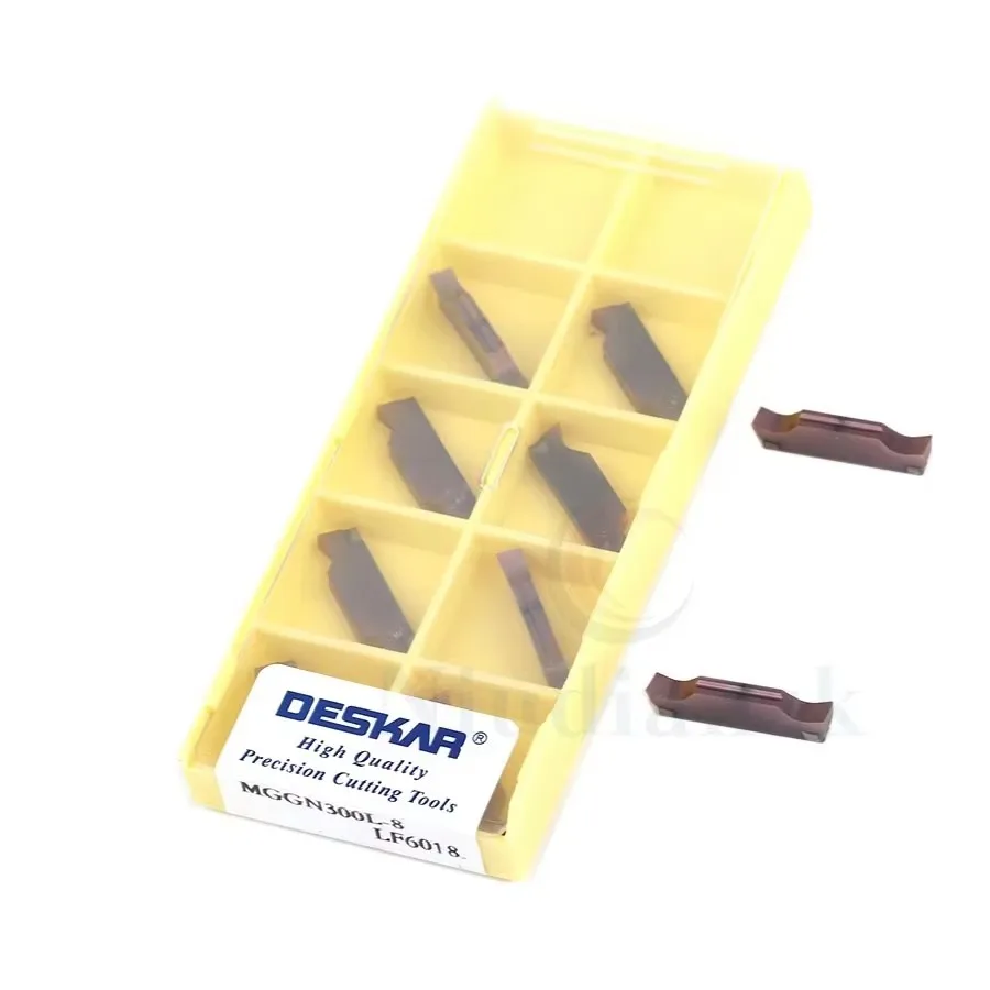 

MGGN Series Slotting Blade MGGN150/200/250/300/400/500R-8 L-8 LF6018 DESKAR Positive And Negative Blade Oblique Grooving Inserts