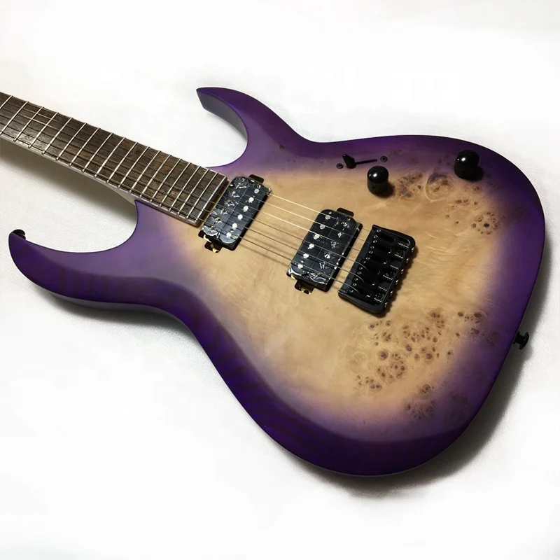 

STLF China Wholesale Custom OEM Cheap Price Solo Ash Body Poplar Burl Top Maple Neck Metal Electric Guitar